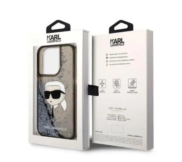 Karl Lagerfeld Glitter Karl Head KLHCP14LLNKHCK do iPhone 14 Pro
