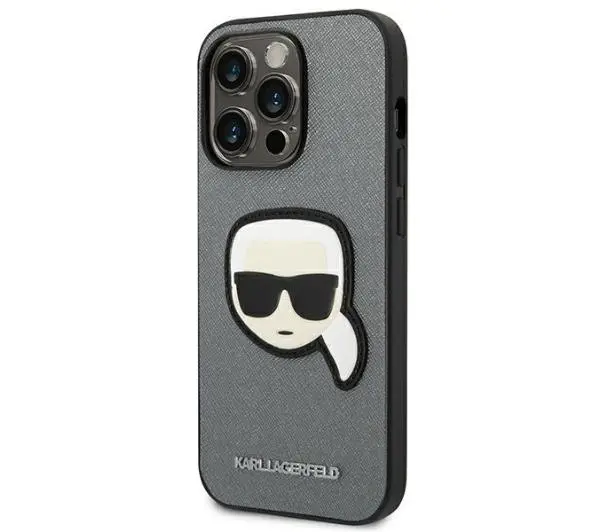 Karl Lagerfeld Saffiano Karl`s Head Patch KLHCP14LSAPKHG do iPhone 14 Pro