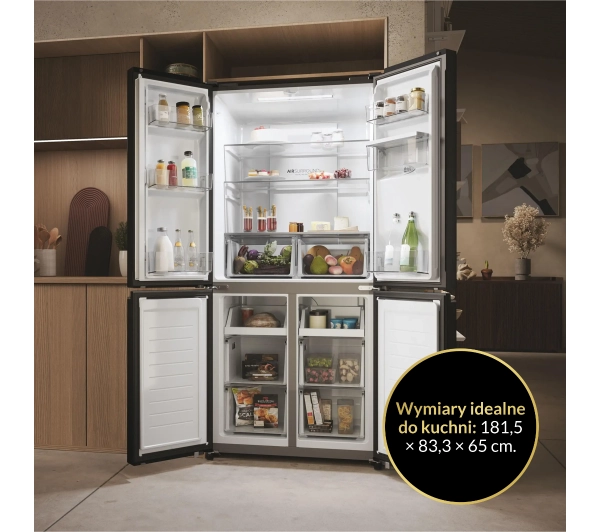Haier Seria 5 HCR3818ENPT Pełny No Frost 181,5cm Komora świeżości Czarny - Kup na Raty - RRSO 0%
