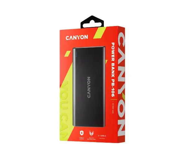 Canyon PB-106 Czarny 10000mAh Czarny