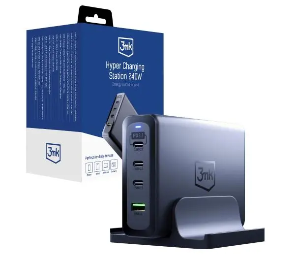 3mk Hyper Charging Station 240W  USB-A + 3 x USB-C