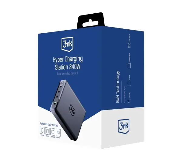 3mk Hyper Charging Station 240W  USB-A + 3 x USB-C