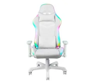 Deltaco GAM-080-W Gamingowy do 120kg Skóra ECO Biały - Kup na Raty - RRSO 0%