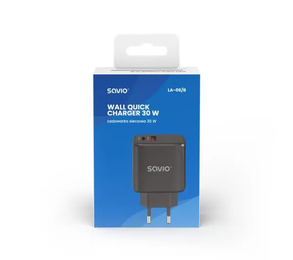 Savio LA-06 30W QC PD 3.0 Czarny