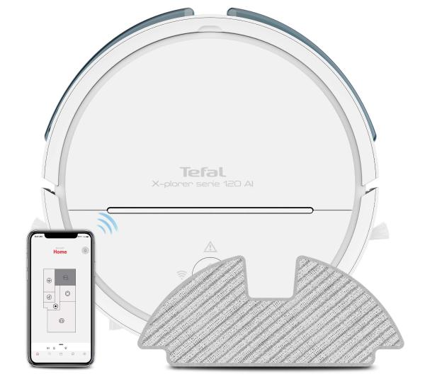 Tefal X-plorer Serie 120 AI RG7867 Funkcja mopowania Tworzenie mapy pomieszczenia 65dB