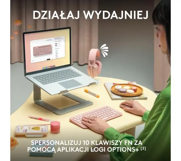 Logitech Pebble Keys 2 K380s Różowy