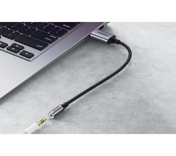 UGREEN CM477, USB do jack3,5mm Szary