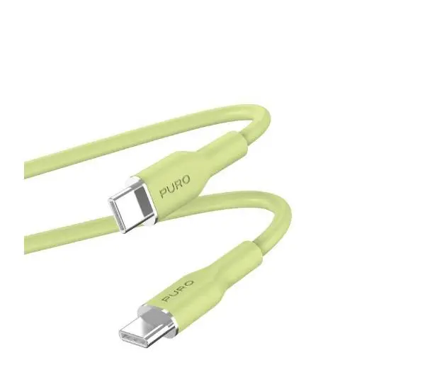 Kabel USB Puro USB-C - USB-C 1.5 m Żółty (PUR673)