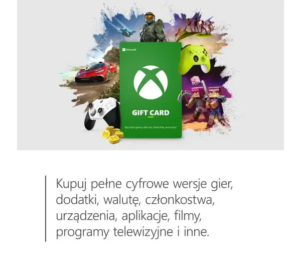 Karta podarunkowa Xbox 50 zł [bon agencyjny] Obecnie dostępne tylko w sklepach stacjonarnych RTV EURO AGDDostęp po opłaceniu zakupu