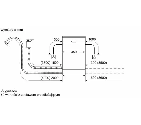 Bosch Serie 4 SPH4EKX24E 44,8cm Automatyczne otwieranie drzwi Zdalne sterowanie - Kup na Raty - RRSO 0%