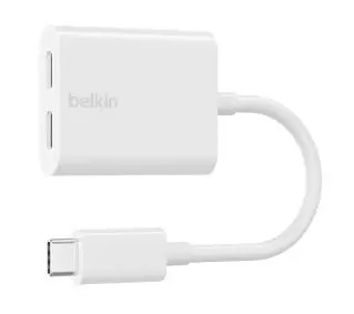 Belkin RockStar F7U081BTWH audio 2x USB-C, Biały