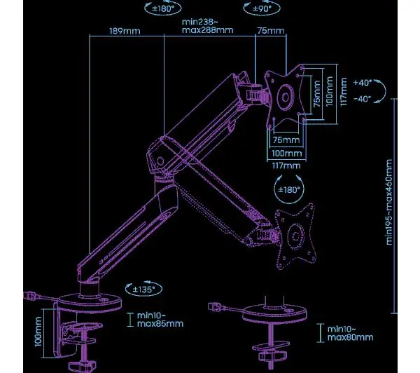 Ultradesk Offshoot Single od 15" do 32" Max 9kg - Kup na Raty - RRSO 0%