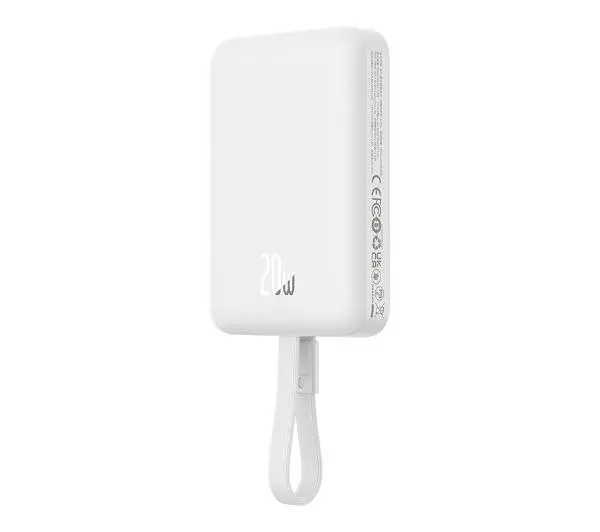 Baseus P10022109223-00 Magnetic Mini 10000mAh 20W MagSafe z kablem Lightning Biały