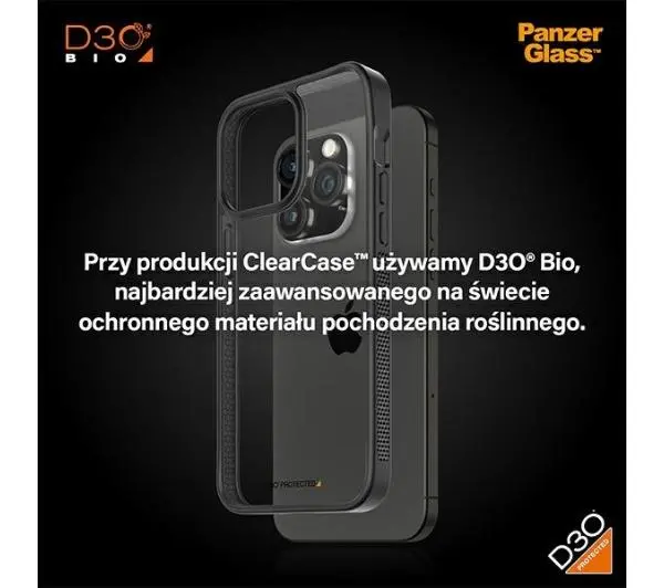 PanzerGlass ClearCase do iPhone 15 Pro Max Czarny