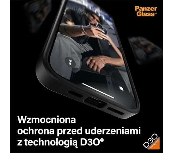 PanzerGlass ClearCase do iPhone 15 Pro Max Czarny