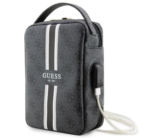 Torba na akcesoria GUESS 4G Printed Stripes Czarny