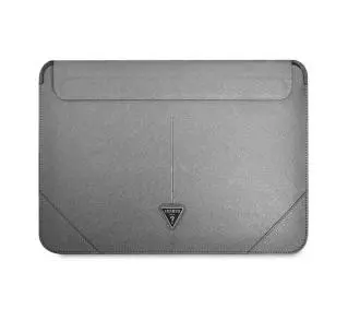 Guess Saffiano Triangle Logo GUCS16PSATLG 16" Srebrny