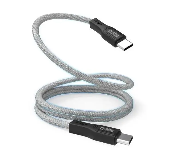 SBS USB-C do USB-C 60W 1m Szary