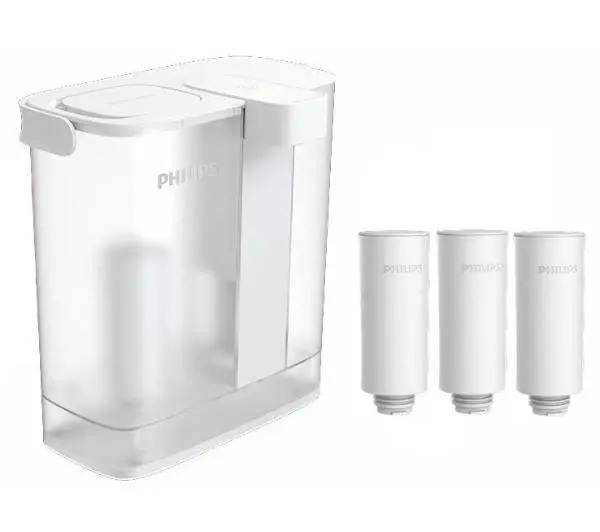 Dzbanki filtrujące - Philips AWP2980WH3/10 3l 3 wkłady