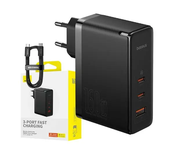 Baseus GaN5 Pro 160W Czarny