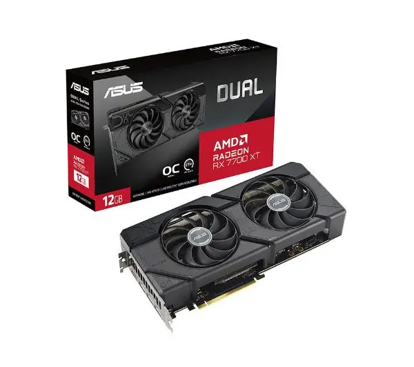 ASUS Dual Radeon RX 7700 XT OC Edition 12GB GDDR6 192bit FSR