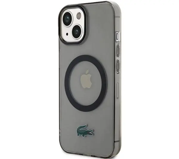Lacoste LCHMP15MULOK Hardcase Transparent MagSafe do iPhone 15 Plus Czarny