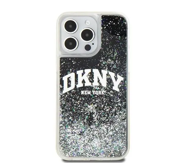 DKNY Hardcase Liquid Glitter Big Logo do iPhone 14 Pro Max Czarny