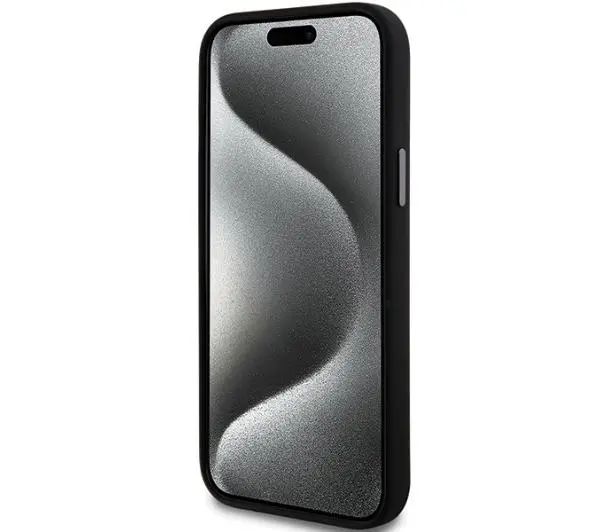 DKNY Hardcase Liquid Silicone Metal Logo do iPhone 15 Plus Czarny
