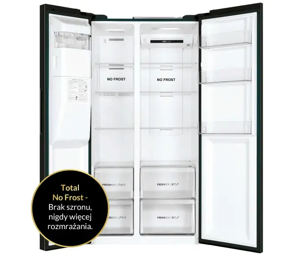 Haier Seria 3 SBS HSR3918EIPB Pełny No Frost 177,5cm Dystrybutor wody Obsydianowy - TRZECI -55%, ALBO 5-TY ZA 1ZŁ - Kup na Raty - RRSO 0%