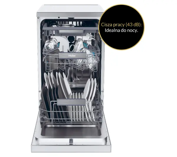 Haier I-Pro Shine Seria 5 XF1C3TB1FX 44,8cm Funkcje AI Automatyczne otwieranie drzwi Szuflada na sztućce  - TRZECI -55%, ALBO 5-TY ZA 1ZŁ - Kup na Raty - RRSO 0%