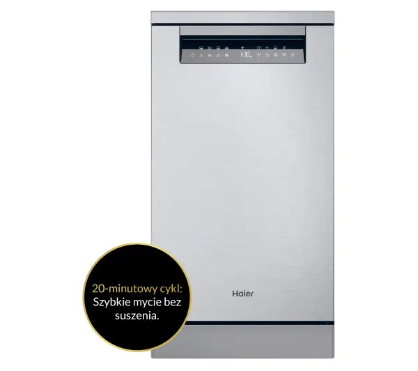 Haier I-Pro Shine Seria 5 XF1C3TB1FX 44,8cm Funkcje AI Automatyczne otwieranie drzwi Szuflada na sztućce  - TRZECI -55%, ALBO 5-TY ZA 1ZŁ - Kup na Raty - RRSO 0%