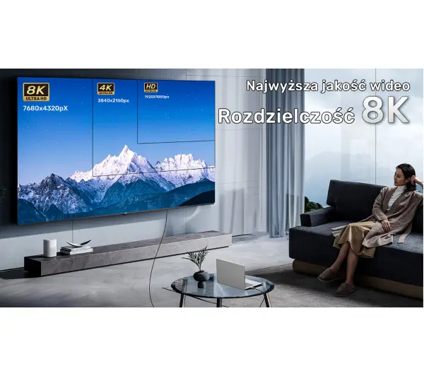 Unitek C11085GY01-50M HDMI 2.1 AOC 8K 120Hz 50m - Kup na Raty - RRSO 0%