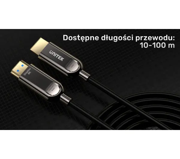 Unitek C11085GY01-50M HDMI 2.1 AOC 8K 120Hz 50m - Kup na Raty - RRSO 0%