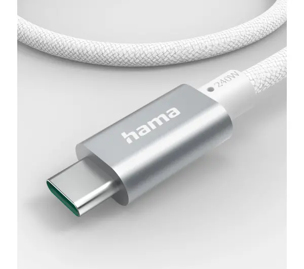 Hama 240W USB-C do USB-C 1,5m Biały
