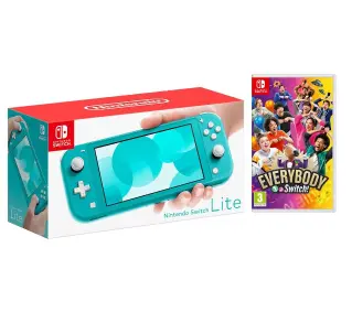 Nintendo Switch Lite Turkusowy + Everybody 1-2 Switch
