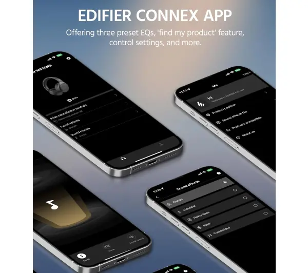 Edifier W830NB Nauszne Bluetooth 5.4 Funkcje AI Czarny