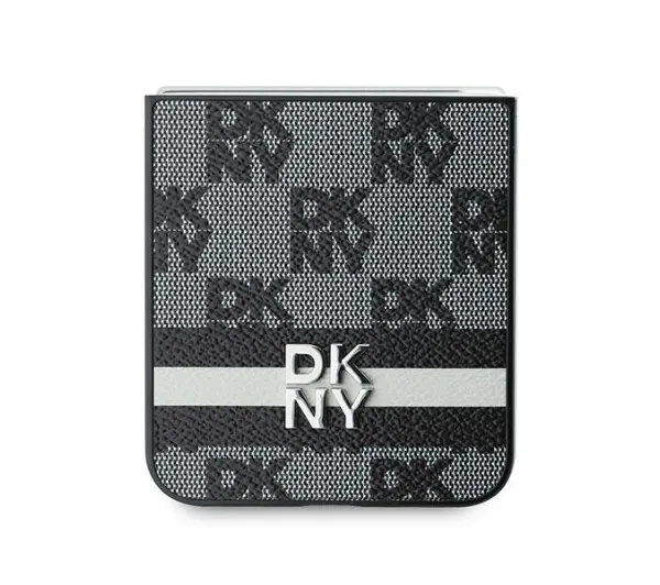 DKNY Chequered Pattern Printed Stripes do Galaxy Z Flip 6 Czarny