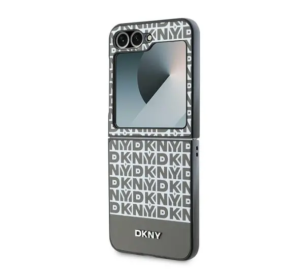 DKNY Repeat Pattern Bottom Stripe do Galaxy Z Flip 6 Brązowy