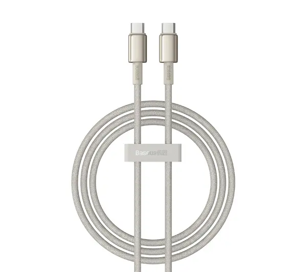 Baseus USB-C do USB-C Tungsten Gold 100W 1m Złoty