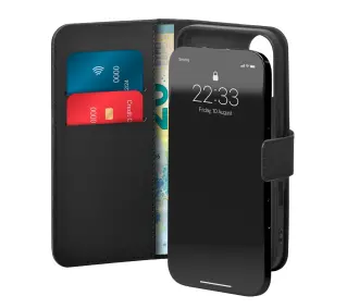 Puro Case Wallet Stand do iPhone 16 Plus Czarny