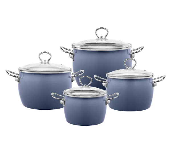 Garnki - La Bonita Naturale LB8ZGE001 Indukcja Stal niskowęglowa 8 elementów