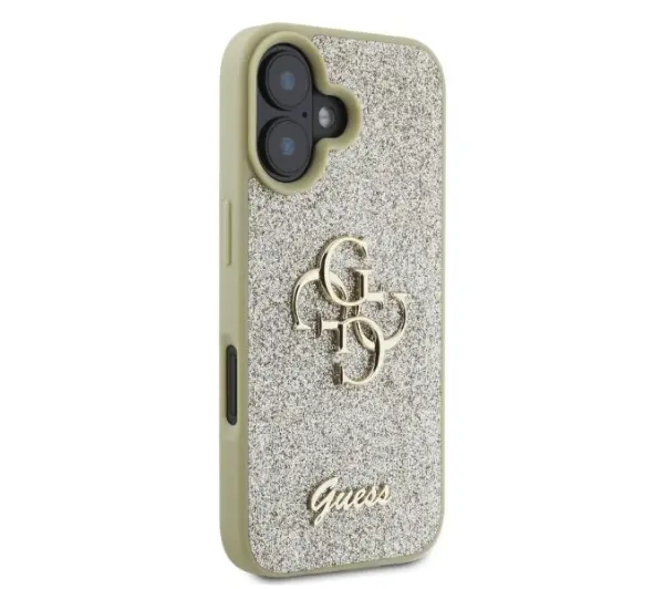 Guess Fixed Glitter Big 4G do iPhone 16 Plus Złoty
