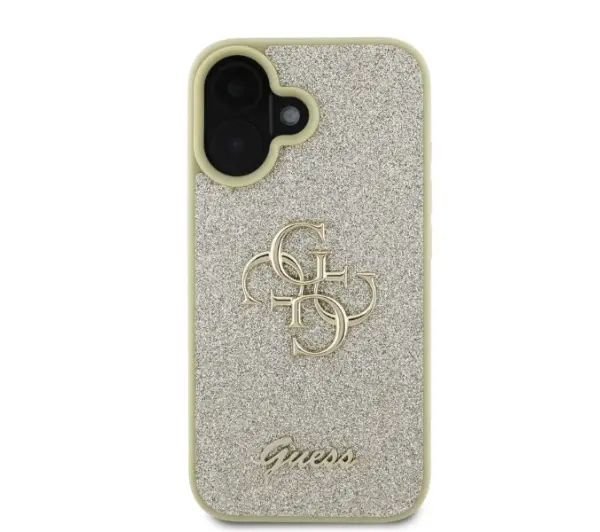 Guess Fixed Glitter Big 4G do iPhone 16 Plus Złoty