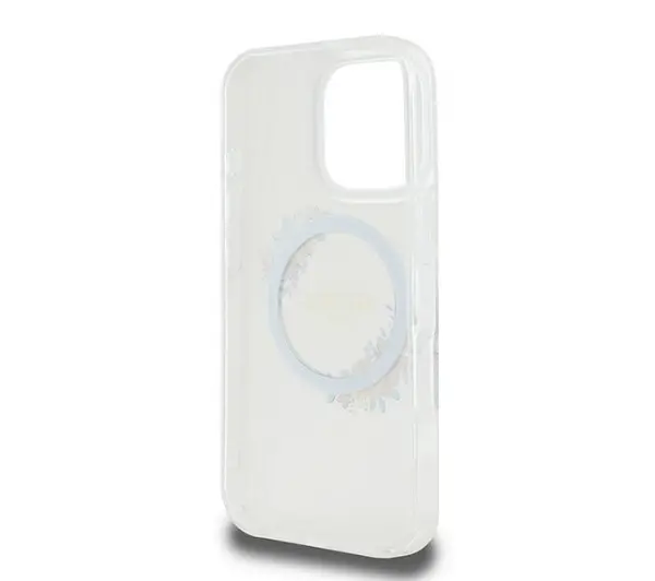 Guess hardcase IML Flowers Wreath MagSafe do iPhone 16 Pro