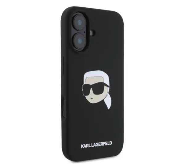 Karl Lagerfeld Silicone Karl Head Print MagSafe do iPhone 16 Czarny