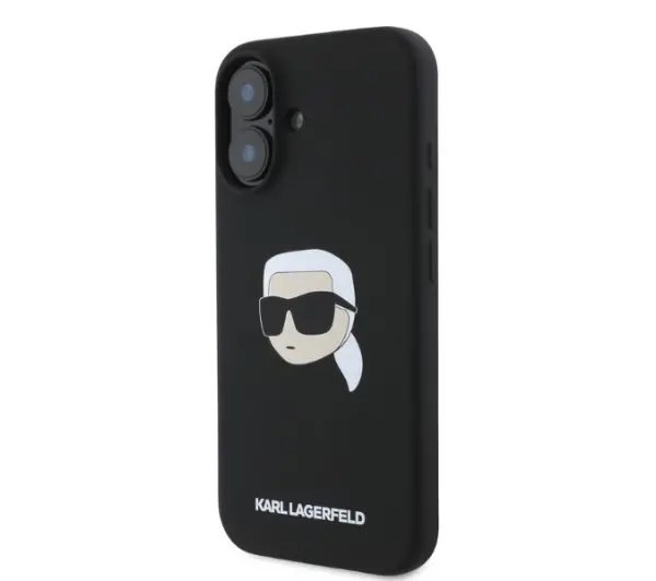 Karl Lagerfeld Silicone Karl Head Print MagSafe do iPhone 16 Czarny