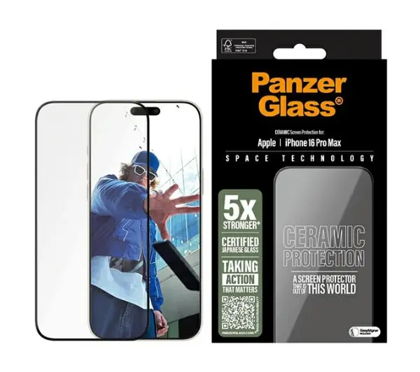 PanzerGlass Ceramic Screen Protector do iPhone 16 Pro Max