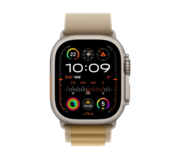 Apple Watch Ultra 2 GPS + Cellular Koperta z tytanu 49mm opaska Alpine beżowy S - Kup na Raty - RRSO 0%