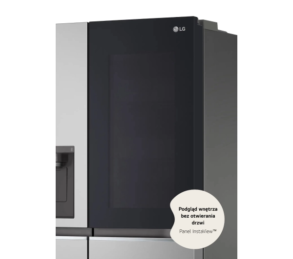 LG SBS InstaView GSGV80PYLL Funkcje AI Pełny No Frost 179cm Dystrybutor wody Komora świeżości Zdalne sterowanie Srebrny - TRZECI -55%, ALBO 5-TY ZA 1ZŁ - Kup na Raty - RRSO 0%
