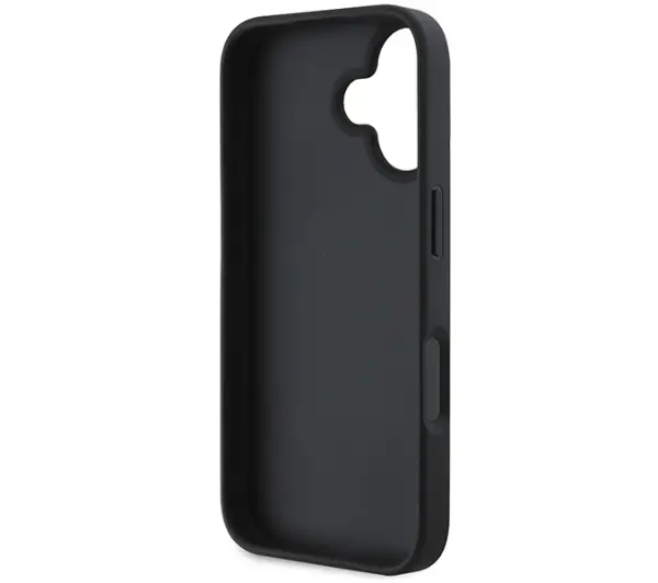 DKNY Checkered Pattern & Printed Stripes do iPhone 16 Czarny